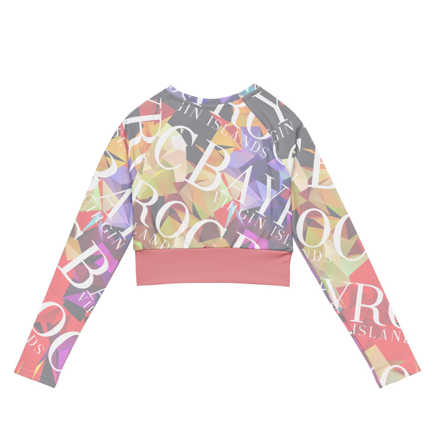 Pastel long-sleeve crop top