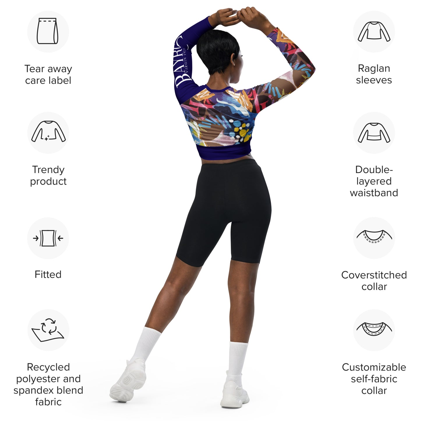SandSea long-sleeve crop top