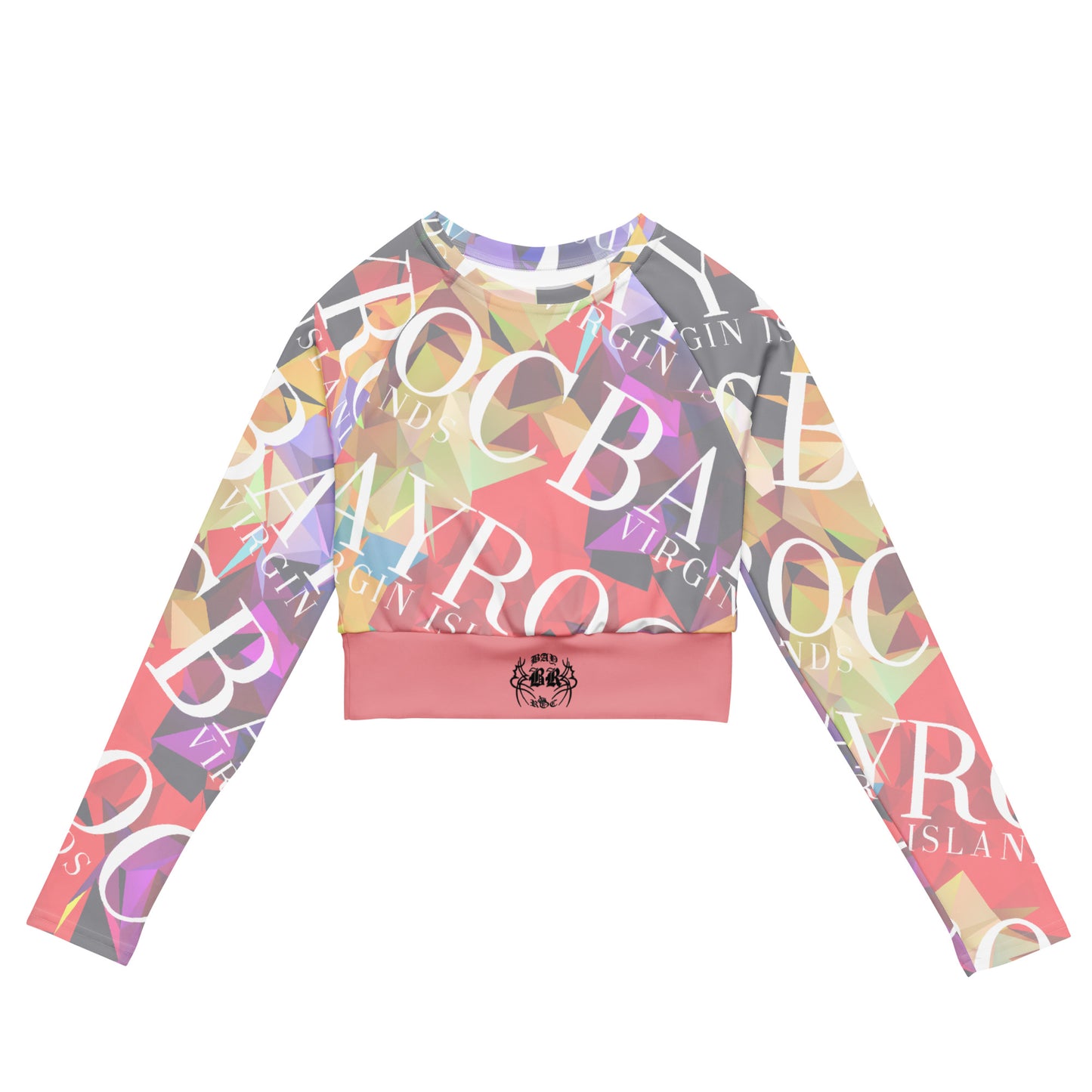 Pastel long-sleeve crop top