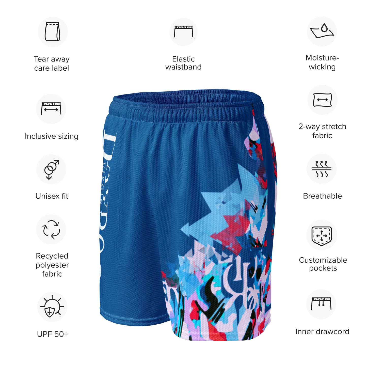 BR Blue mesh shorts